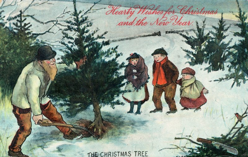 British Christmas card by English School