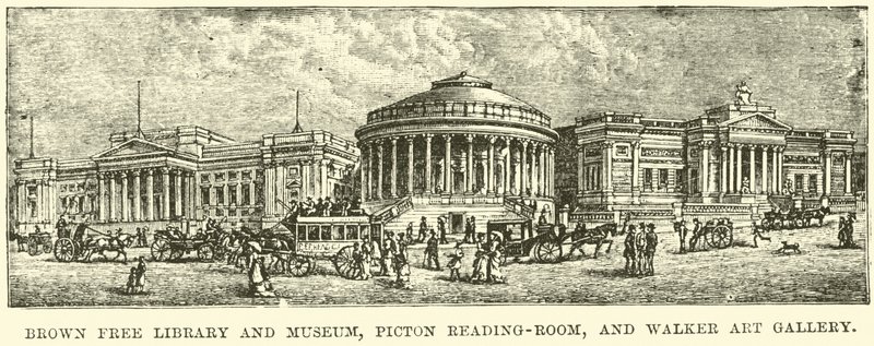Brown Free Library and Museum, Picton Reading-Room, and Walker Art Gallery by English School