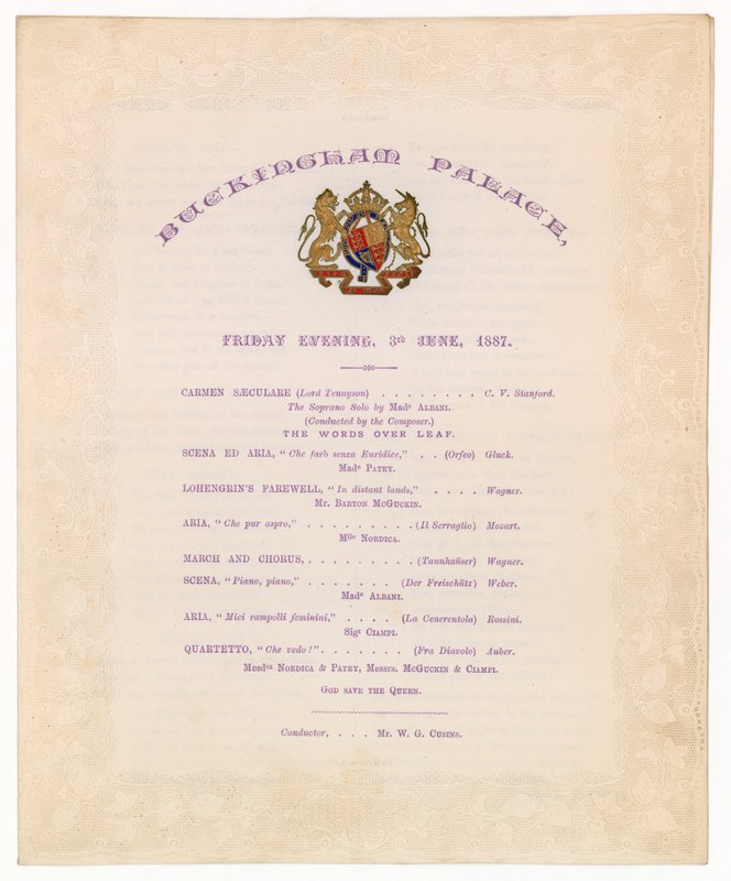 Buckingham Palace Concert, 3 June 1887 by English School