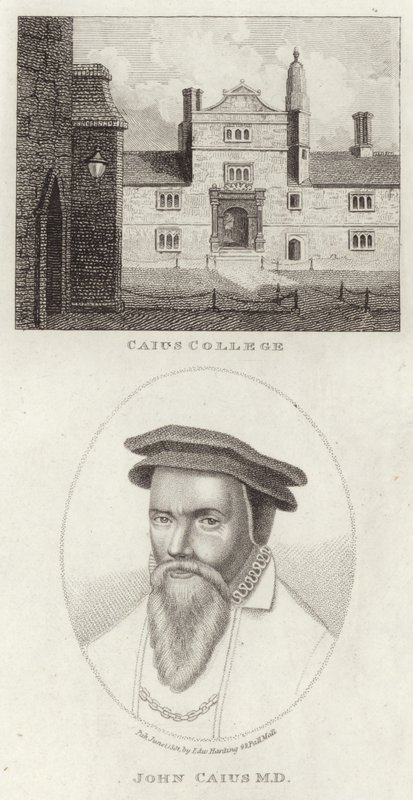 Caius College and a Portrait of John Caius by English School