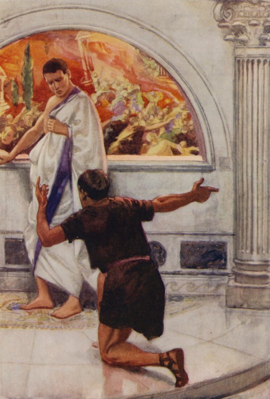 Calm and unafraid, Pliny goes to his bath while Pompeii crashes to its doom by English School