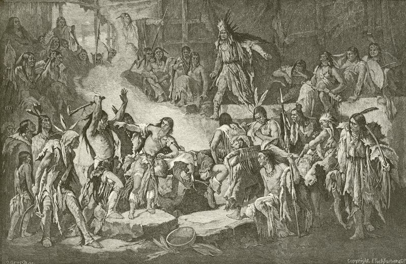 Captain Smith Saved by Pocahontas by English School