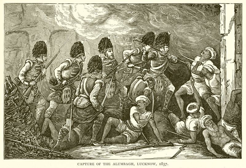 Capture of the Alumbagh, Lucknow, 1857 by English School