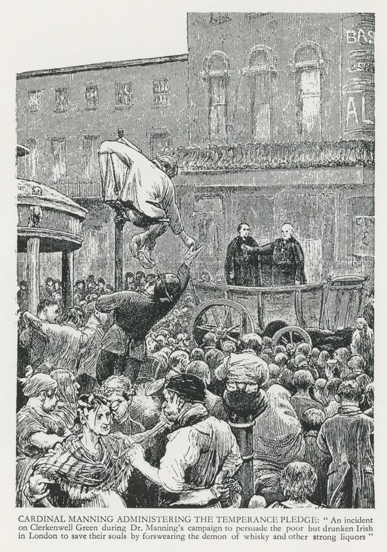 Cardinal Manning Administering the Temperance Pledge by English School