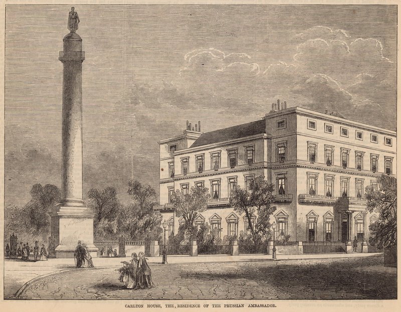 Carlton House, the Residence of the Prussian Ambassador by English School