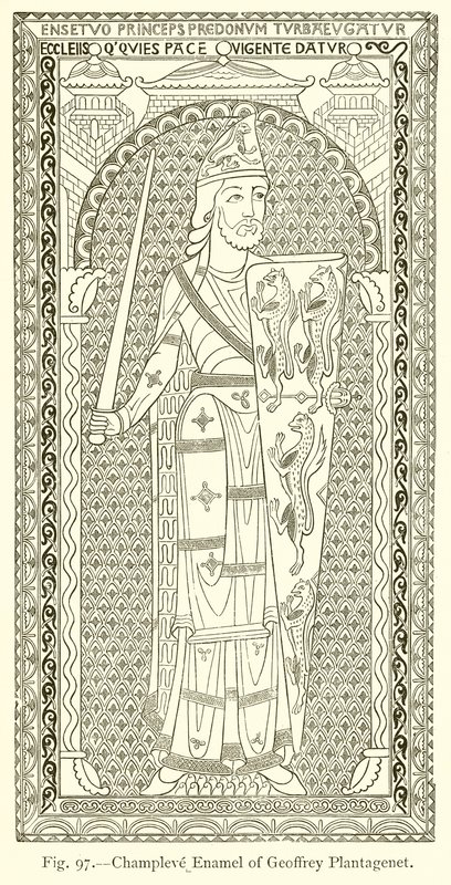 Champlevé Enamel of Geoffrey Plantagenet by English School
