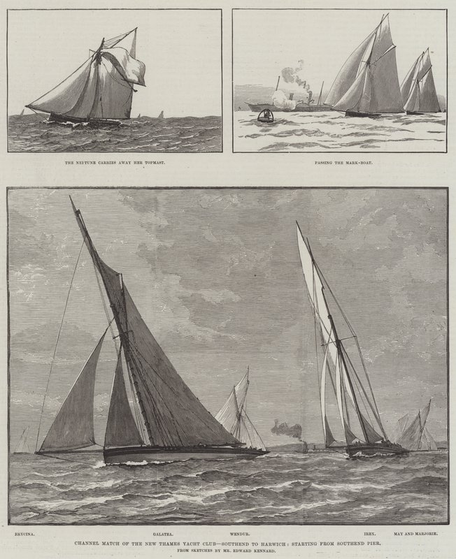 Channel Match of the New Thames Yacht Club, Southend to Harwich, starting from Southend Pier by English School