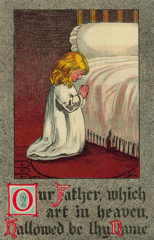 Child at Bedtime Reciting the Lord