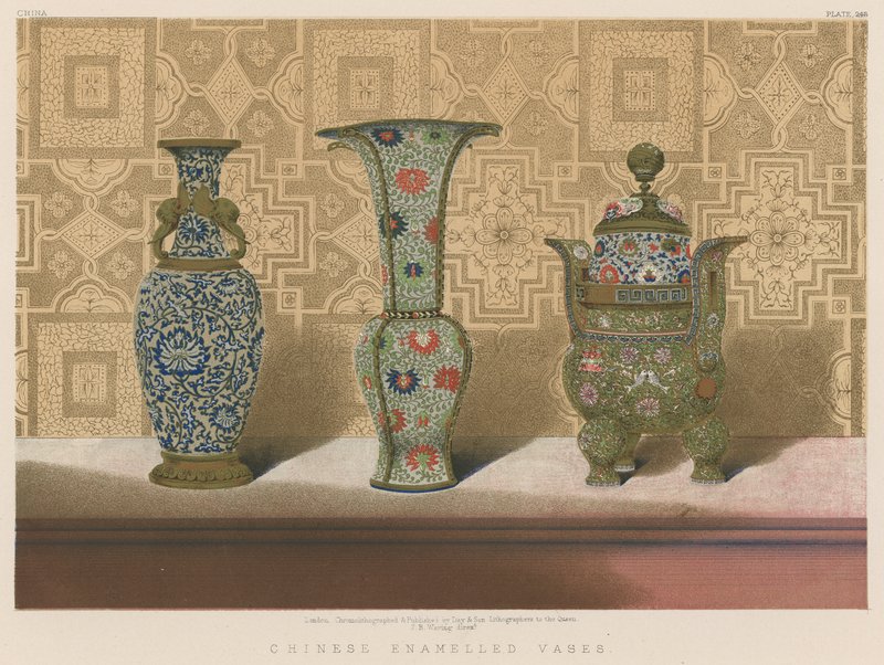 Chinese Enamelled Vases by English School