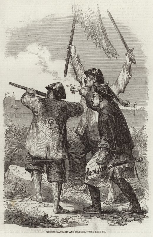 Chinese Mandarin and Soldiers by English School