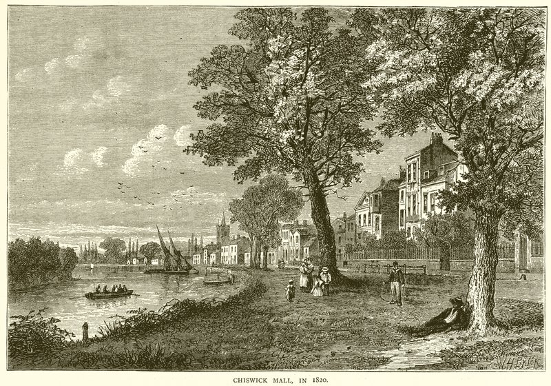 Chiswick Mall, in 1820 by English School