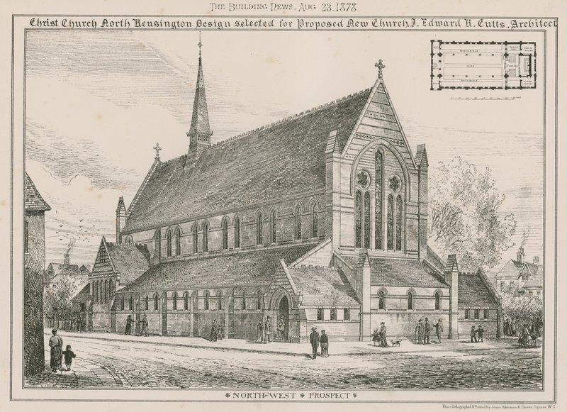 Christ Church, North Kensington: design selected for proposed new church by English School