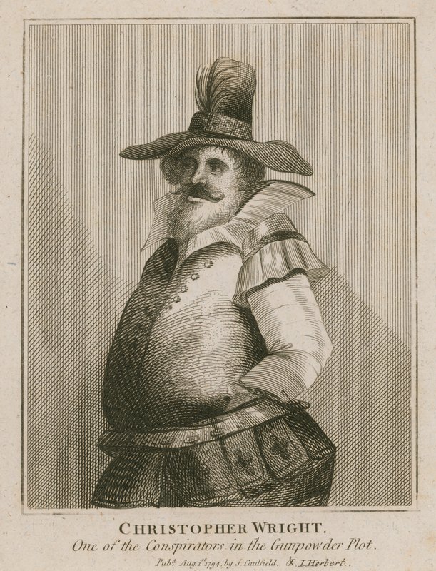 Christopher Wright, One of the Conspirators in the Gunpowder Plot by English School