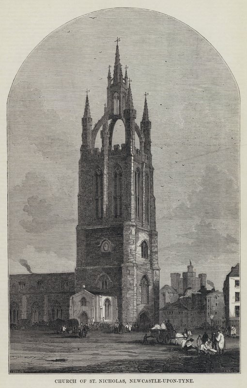Church of St Nicholas, Newcastle-upon-Tyne (engraving) by English School