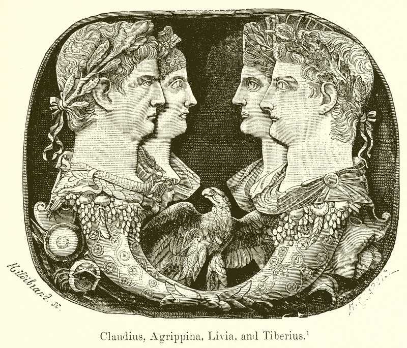 Claudius, Agrippina, Livia, and Tiberius by English School