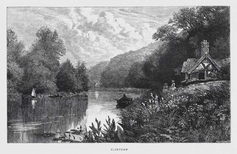 Cliefden (engraving) by English School
