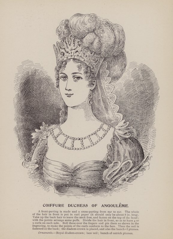 Hairstyle Duchess of Angouleme by English School