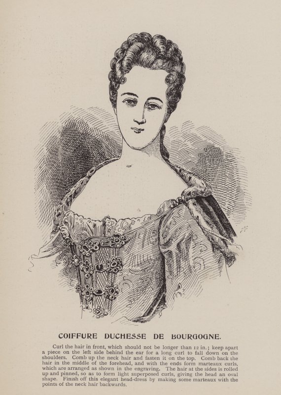 Coiffure Duchesse de Bourgogne by English School