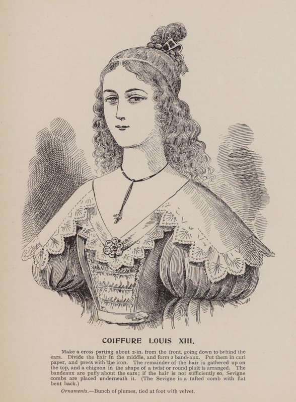 Louis XIII Hairstyle (engraving) by English School