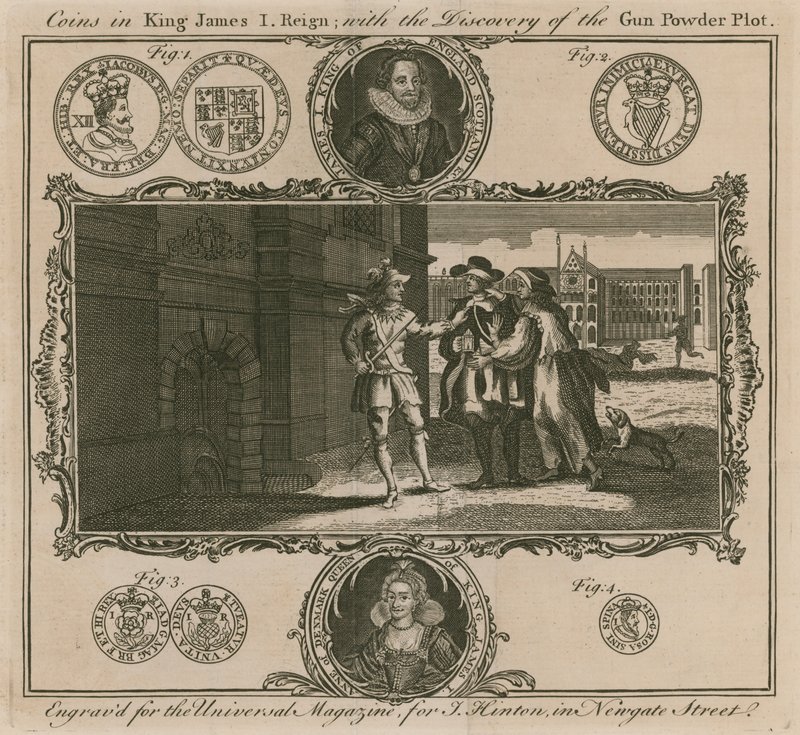 Coins in King James I Reign, with the Discovery of the Gunpowder Plot by English School