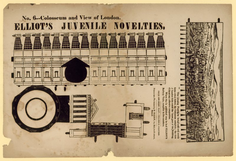 Colosseum and View of London by English School
