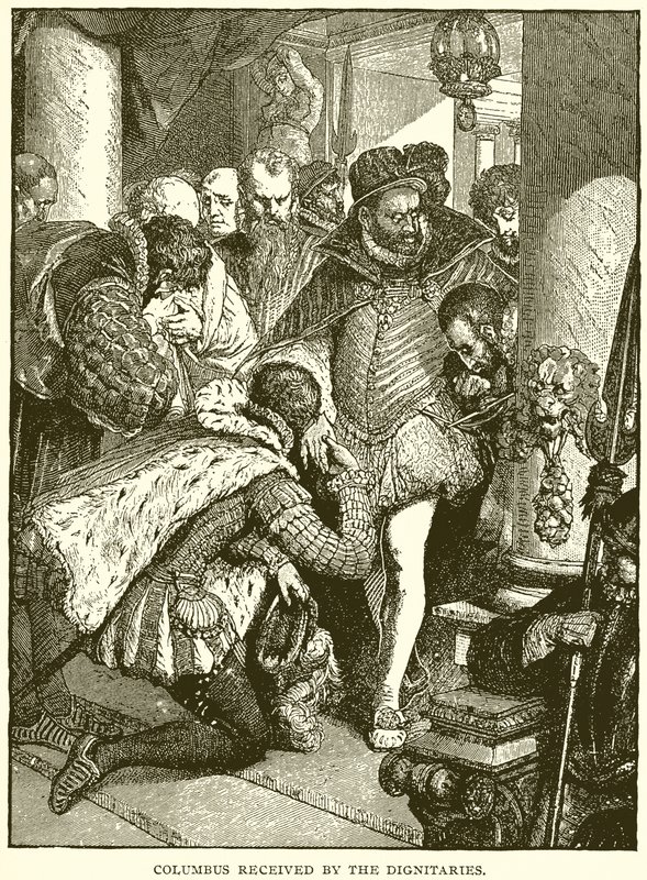 Columbus Received by the Dignitaries by English School