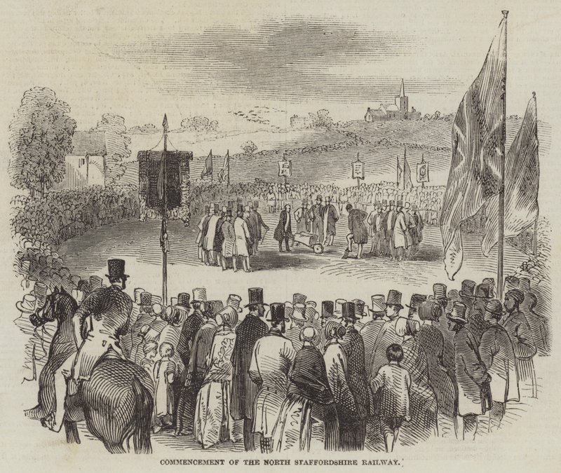 Commencement of the North Staffordshire Railway by English School
