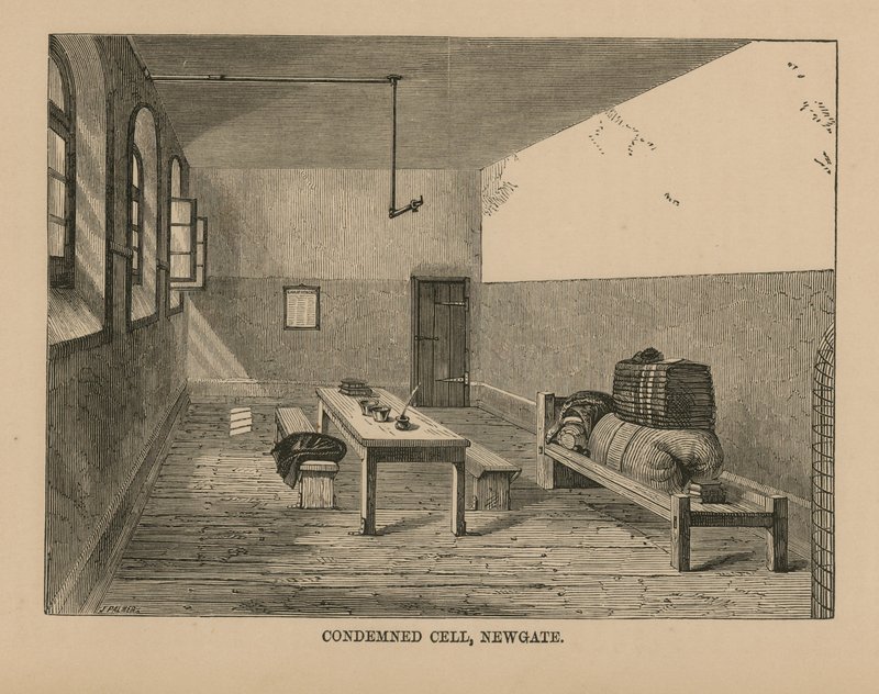Condemned Cell at Newgate Prison by English School