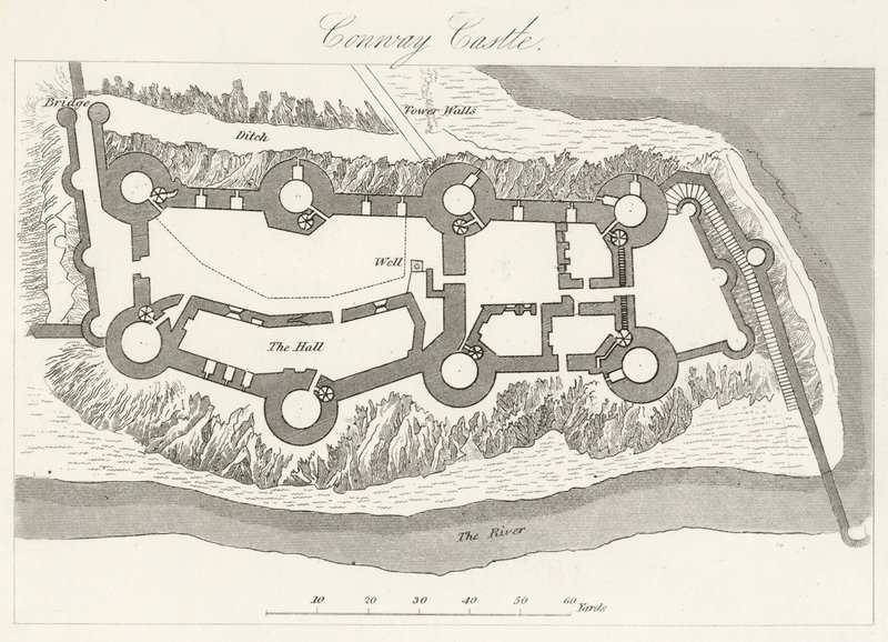 Conway Castle by English School