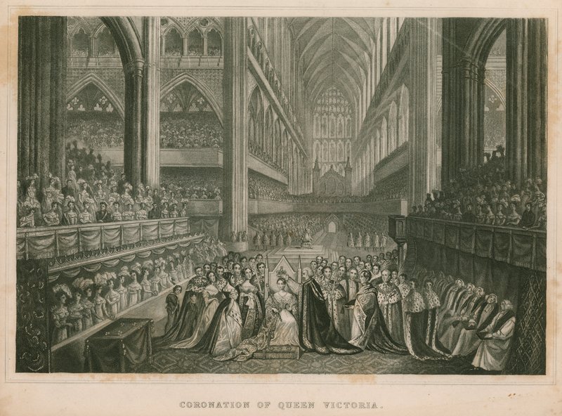 Coronation of Queen Victoria by English School