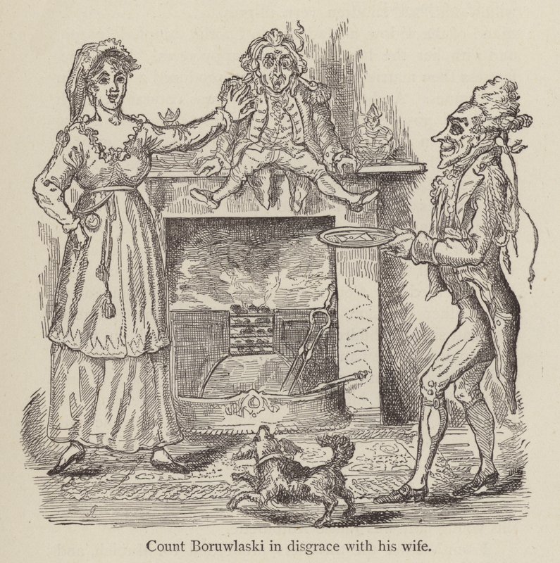 Count Boruwlaski in disgrace with his wife by English School