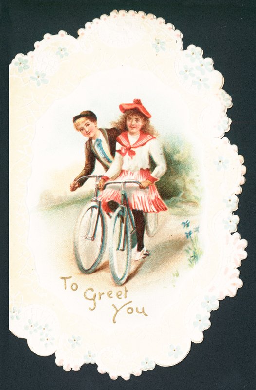 Couple Cycling by English School