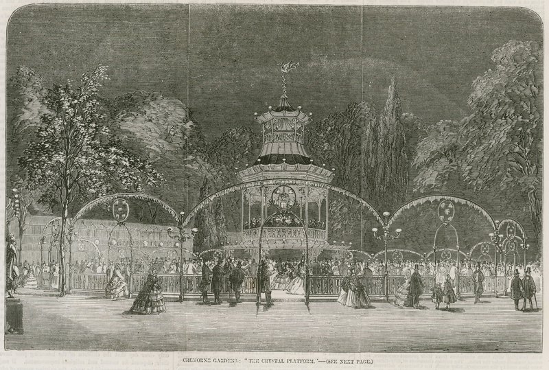 Cremorne Gardens, London: The Crystal Platform by English School