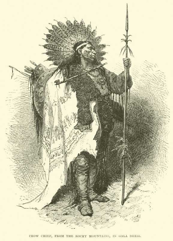 Crow Chief, from the Rocky Mountains, in gala dress by English School