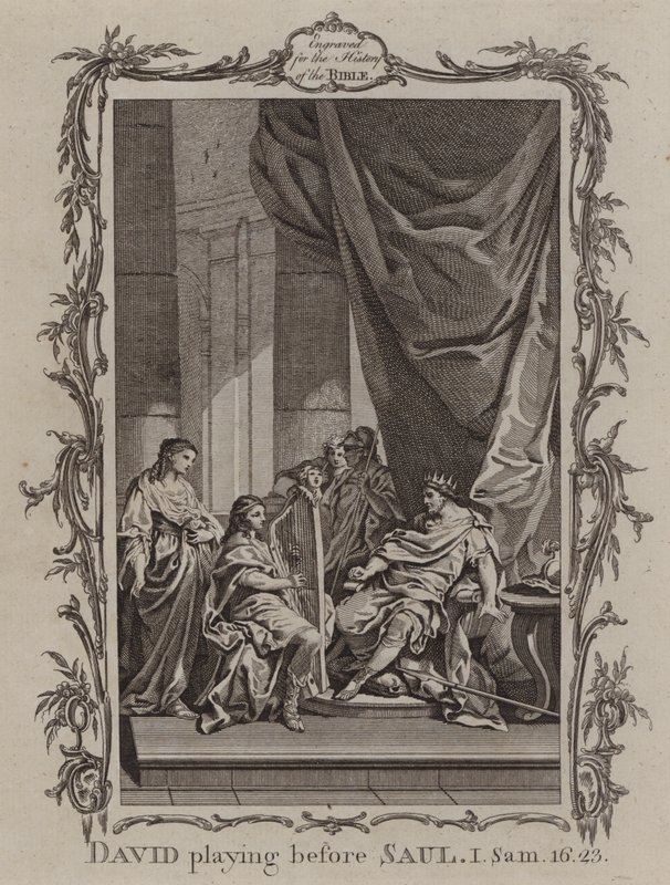 David Playing Before Saul by English School