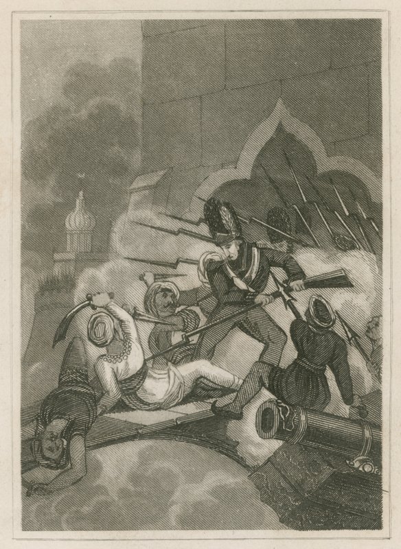 Death of Tippoo Sahib at the Siege of Serigapatam, India, 1799 by English School