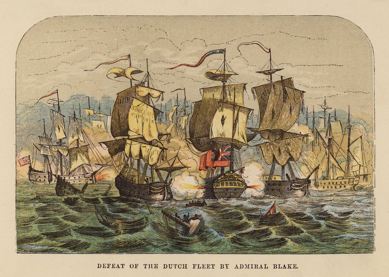 Defeat of Dutch fleet by Admiral Blake by English School