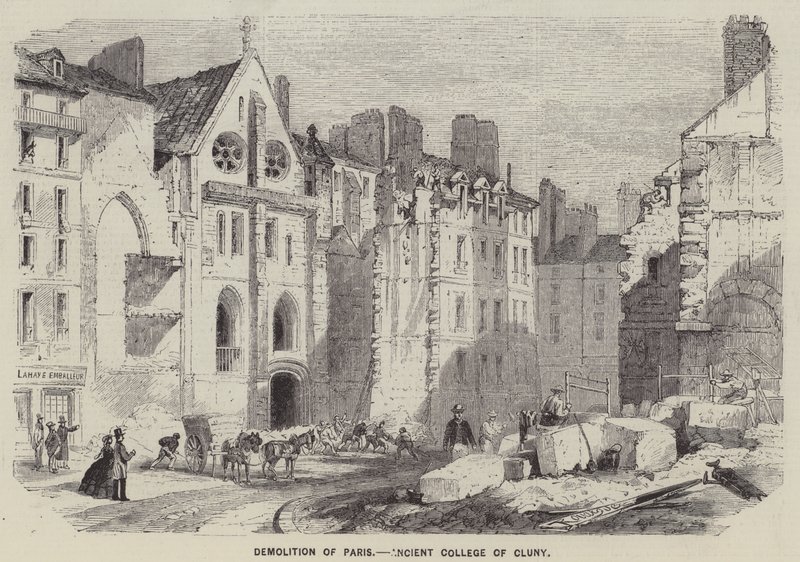 Demolition of Paris, Ancient College of Cluny by English School