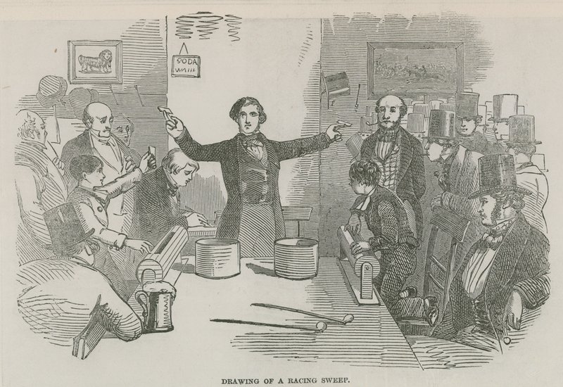 Drawing of a racing sweep by English School