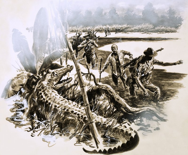 Dressed Only in His Pyjamas, Harry Murray Plunged Through the Crocodile Infested Swamps of New Guinea by English School