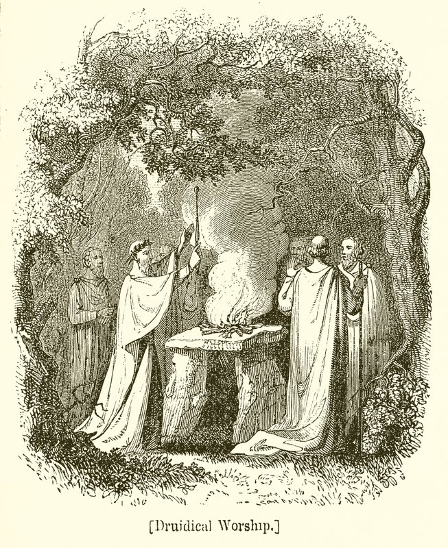 Druidical Worship by English School