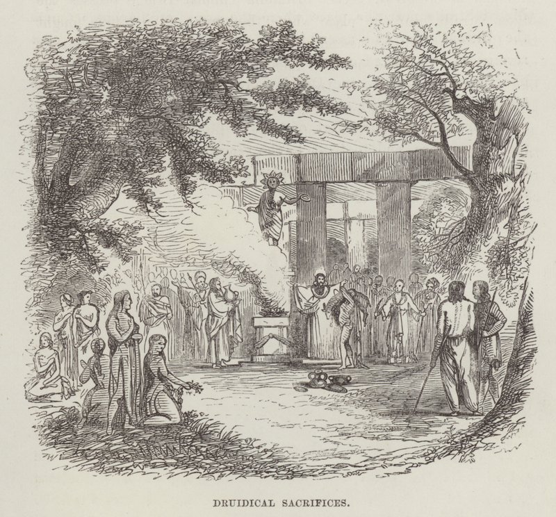 Druidical sacrifices by English School