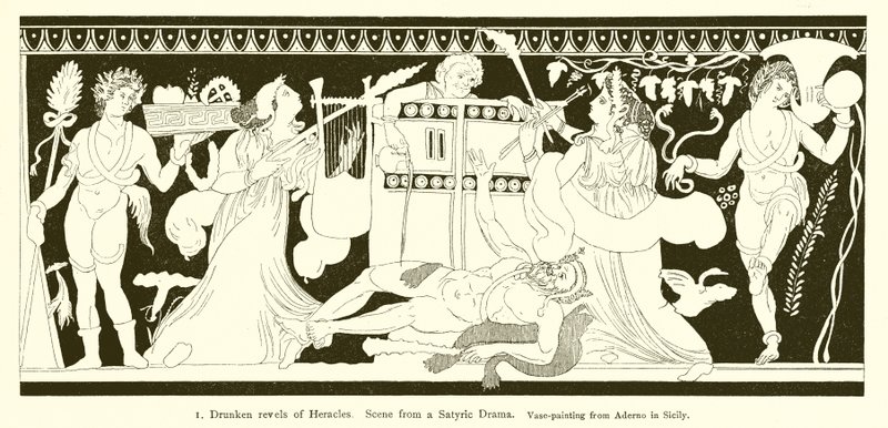 Drunken Revels of Heracles by English School