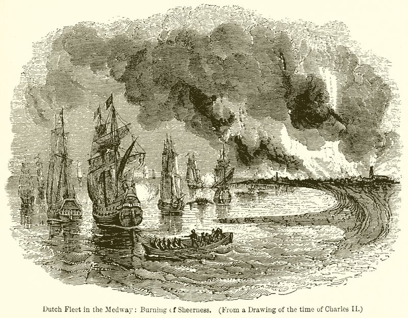 Dutch Fleet in the Medway: Burning of Sheerness by English School