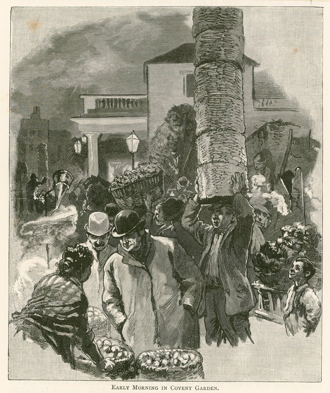 Early morning in Covent Garden Market, London by English School
