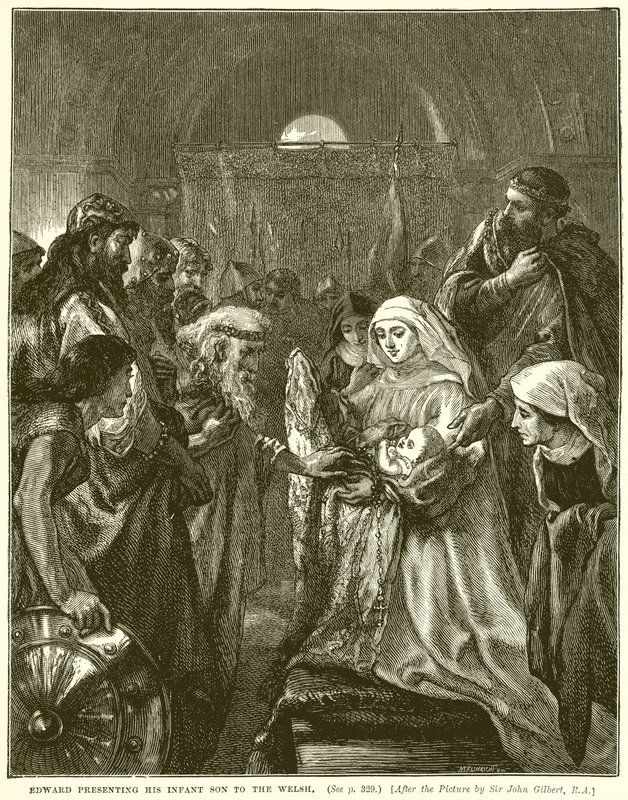 Edward Presenting His Infant Son to the Welsh by English School