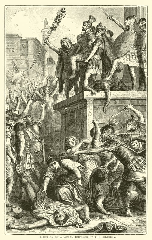 Election of a Roman Emperor by the soldiery by English School