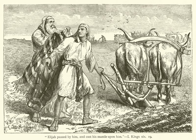 Elijah Passed by Him, and Cast His Mantle Upon Him, I, Kings by English School