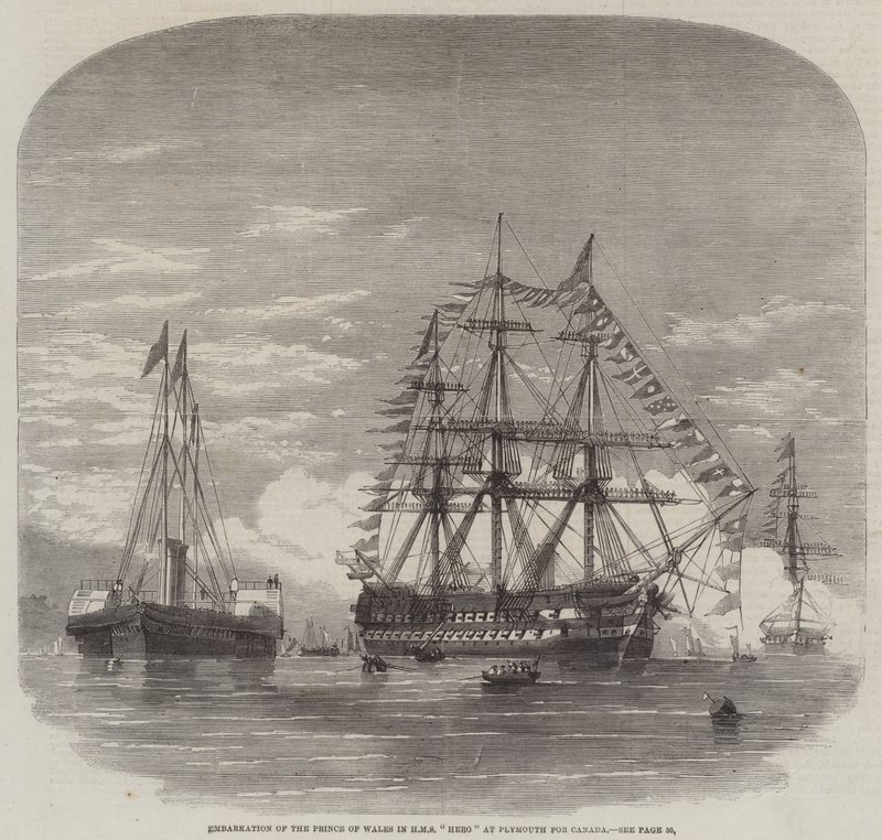 Embarkation of the Prince of Wales in HMS 