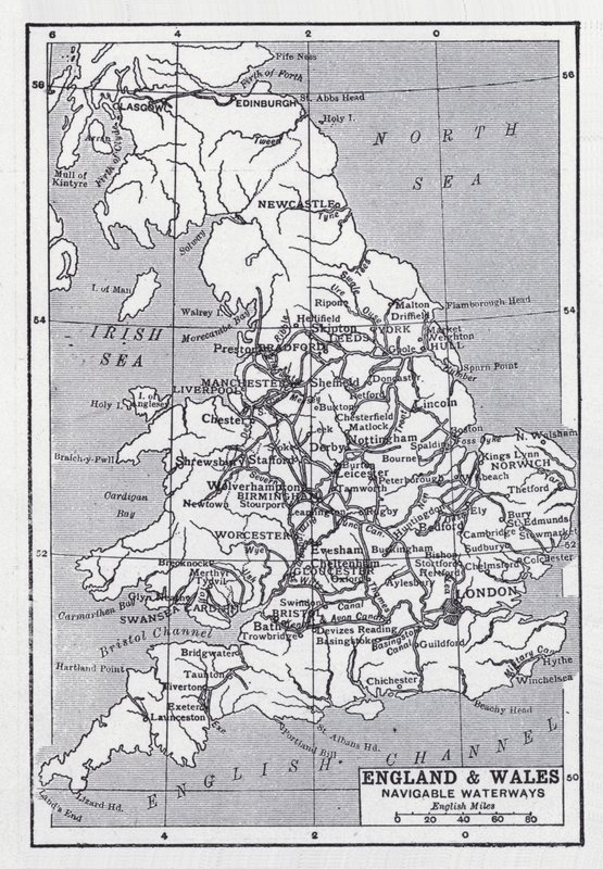 England and Wales, navigable waterways by English School